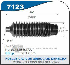 FUELLE DE TRANSMISION CAPEMI FORD FIESTA/KA/COURIER/ESCORT ENDURA-ZETEC FUELLE CREMALLERA