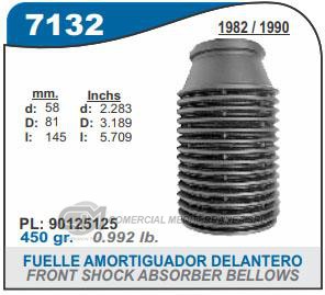 FUELLE DE TRANSMISION CAPEMI CHEVROLET MONZA FUELLE AMORTIGUADOR DELANTERO