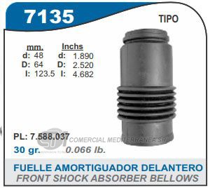 FUELLE DE TRANSMISION CAPEMI FIAT TIPO 1.6 93-96 FUELLE AMORTIGUADOR DELANTERO
