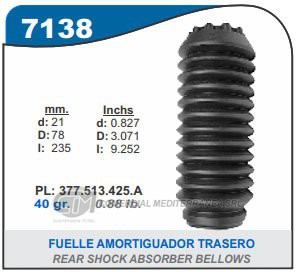 FUELLE DE TRANSMISION CAPEMI VOLKSWAGEN GOL/SAVEIRO 95-10 / FORD ORION 93-97 FUELLE AMORT