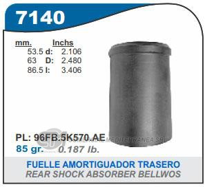 FUELLE DE TRANSMISION CAPEMI VOLKSWAGEN GOLF GL-GLX-GTI 94-98 FUELLE AMORTIGUADOR TRASER