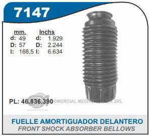 FUELLE DE TRANSMISION CAPEMI FIAT STILO 03-11 FUELLE AMORTIGUADOR DELANTERO