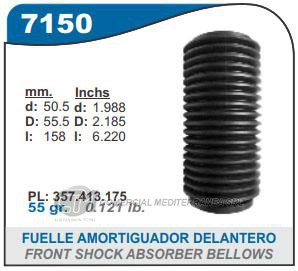 FUELLE DE TRANSMISION CAPEMI VOLKSWAGEN GOLF II-III 90-99 FUELLE AMORTIGUADOR TRASERO