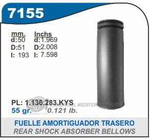 FUELLE DE SUSPENSION CAPEMI BMW SERIE 3 91/.. FUELLE AMORTIGUADOR TRASERO