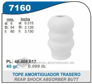 FUELLE DE TRANSMISION CAPEMI FIAT PALIO/SIENA TOPE AMORTIGUADOR TRASERO ESPIGA-OJAL