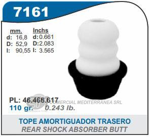 FUELLE DE TRANSMISION CAPEMI FIAT PALIO/SIENA TOPE AMORTIGUADOR TRASERO