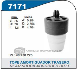 FUELLE DE TRANSMISION CAPEMI FIAT MAREA 2.0 TURBO 98-07 TOPE AMORTIGUADOR TRASERO