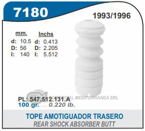 FUELLE DE TRANSMISION CAPEMI FORD ESCORT/ORION / VOLKSWAGEN POINTER TOPE AMORTIGUADOR TRA