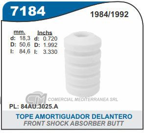 FUELLE DE TRANSMISION CAPEMI FORD ESCORT 88-93 TOPE AMORTIGUADOR DELANTERO