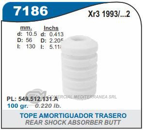 TOPES DE SUSPENSION CAPEMI FORD ESCORT 94-96 / VOLKSWAGEN GOL 95-98/GOL COUNTRY/SAVEIRO