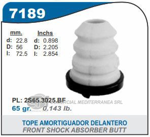 FUELLE DE TRANSMISION CAPEMI FORD FIESTA/ECOSPORT 02-.. TOPE AMORTIGUADOR DELANTERO