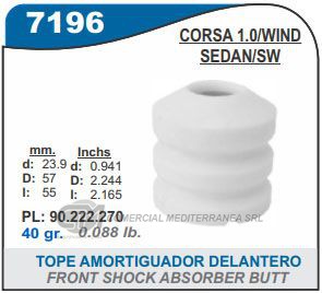 FUELLE DE TRANSMISION CAPEMI CHEVROLET CORSA 1.0/SW-WIND 1.4-1.6-1.7 D TOPE AMORTIGUADOR