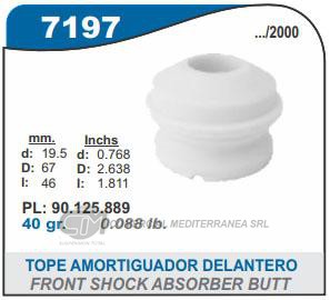 FUELLE DE TRANSMISION CAPEMI CHEVROLET ASTRA/MONZA/OMEGA TOPE AMORTIGUADOR DELANTERO