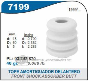 FUELLE DE TRANSMISION CAPEMI CHEVROLET ASTRA 99-01/VECTRA 96-01 TOPE AMORTIGUADOR DELANTE