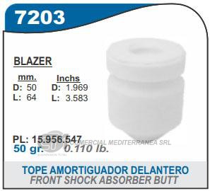 FUELLE DE TRANSMISION CAPEMI CHEVROLET S10/BLAZER 2.2-2.5-2.8 TD TOPE DE AMORTIGUADOR DEL