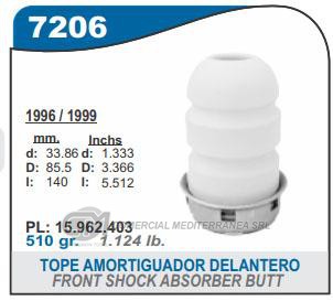 FUELLE DE TRANSMISION CAPEMI CHEVROLET S10 2.2-2.5-2.8 D-TD 96-../BLAZER 96-99 TOPE AMORT