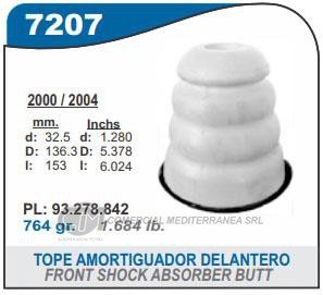 FUELLE DE TRANSMISION CAPEMI CHEVROLET S10/BLAZER 2.8 TD 00-.. TOPE AMORTIGUADOR TRASERO