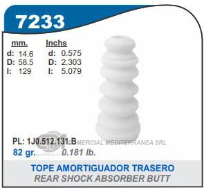 FUELLE DE TRANSMISION CAPEMI VOLKSWAGEN BORA 2.0-1.9 TDI/GOLF IV/NEW BEETLE TOPE AMORTIGU
