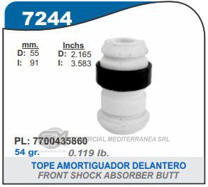 FUELLE DE TRANSMISION CAPEMI RENAULT CLIO 97-00/TWINGO 94-03 TOPE AMORTIGUADOR DELANTERO
