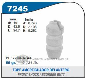 FUELLE DE TRANSMISION CAPEMI RENAULT SCENIC TOPE AMORTIGUADOR DELANTERO