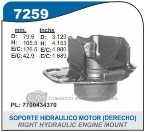 SOPORTE DE CAJA CAPEMI RENAULT CLIO II/KANGOO SOPORTE HIDRAULICO MOTOR LADO DERECHO