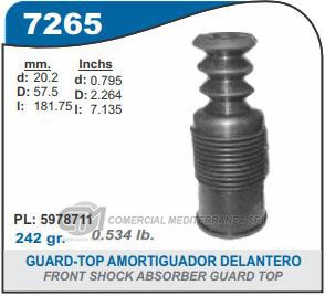 FUELLE DE SUSPENSION CAPEMI FIAT REGATA FUELLE AMORTIGUADOR DELANTERO