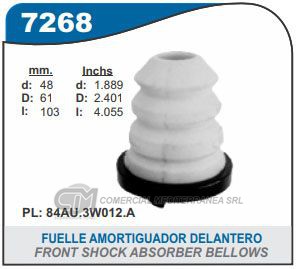 FUELLE DE SUSPENSION CAPEMI FORD ESCORT FUELLE AMORTIGUADOR DELANTERO