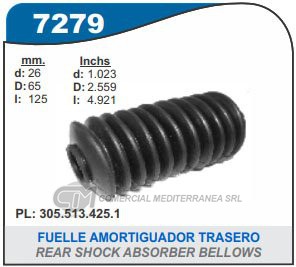 FUELLE DE TRANSMISION CAPEMI VOLKSWAGEN SAVEIRO 98-10 FUELLE AMORTIGUADOR TRASERO