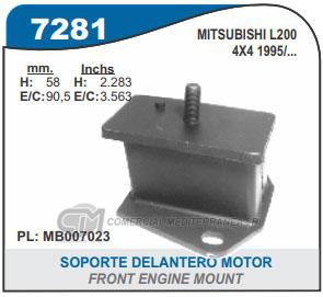 SOPORTE DE MOTOR CAPEMI MITSUBISHI L200 4X4 95/06 SOPORTE DE MOTOR DELANTERO
