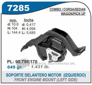 SOPORTE DE CAJA CAPEMI CHEVROLET CELTA/CORSA SOPORTE DE MOTOR IZQUIERDO