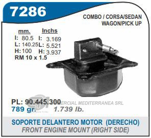 SOPORTE DE CAJA CAPEMI CHEVROLET AGILE/CORSA/CELTA 1.6 PALIER LARGO 96/10 SOPORTE D