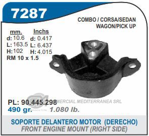 SOPORTE DE CAJA CAPEMI CHEVROLET CORSA/CELTA/PRISMA SOPORTE DE MOTOR LADO DERECHO