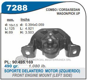 SOPORTE DE MOTOR CAPEMI CHEVROLET CORSA/CELTA/PRISMA SOPORTE DE MOTOR LADO IZQUIERDO