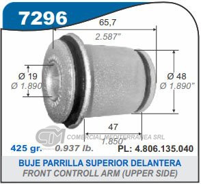 BUJE DE SUSPENSION CAPEMI TOYOTA HILX SW4 97/.. 3.0 TD BUJE PARRILLA INFERIOR DELANTER