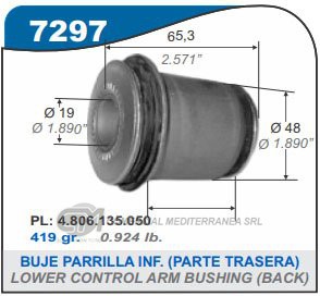 BUJE DE SUSPENSION CAPEMI TOYOTA HILX SW4 97/.. 3.0 TD BUJE PARRILLA INFERIOR DELANTER
