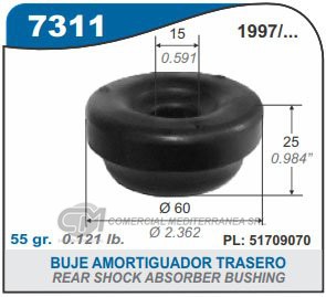 CAZOLETA DE SUSPENSION CAPEMI VOLKSWAGEN GOL/POINTER / FORD ESCORT/GALAXY CAZOLETA DE SUSP