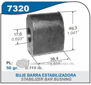 BUJE DE SUSPENSION CAPEMI FORD FALCON BUJE BARRA ESTABILIZADORA CENTRAL DIAMETRO 17.60