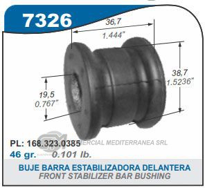 BUJE DE SUSPENSION CAPEMI MERCEDES BENZ CLASE A BUJE CENTRAL BARRA ESTABILIZADORA