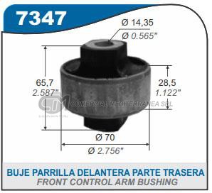 BUJE DE SUSPENSION CAPEMI FIAT TORO / JEEP RENEGADE 15/../COMPASS 16/.. BUJE PARRILLA