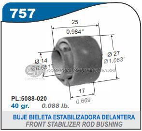 BUJE DE SUSPENSION CAPEMI PEUGEOT 504/404 BUJE BIELETA ESTABILIZADORA DELANTERA