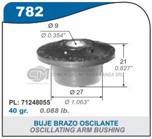BUJE DE SUSPENSION CAPEMI DODGE 1500 BUJE CONICO DE BRAZO DE ROTULA - REFORMA 9 MM