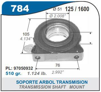 RODAMIENTO DE CARDAN CAPEMI FIAT 125/1500/1600 SOPORTE INTERMEDIO DE CARDAN