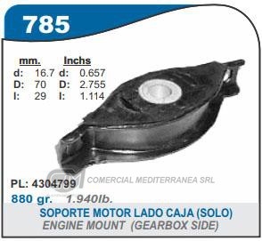 SOPORTE DE MOTOR CAPEMI FIAT 128 1.3 SOPORTE DE MOTOR LADO CAJA SOLO
