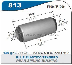 BUJES SUSPENSION FORD F100.F1000