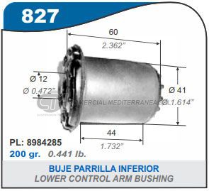 BUJES SUSPENSION OPEL. CHEVETTE