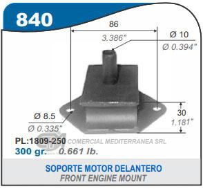 SOPORTE DE MOTOR CAPEMI PEUGEOT 404/504 DIESEL /505 NAFTERO SOPORTE DELANTERO DE MOT