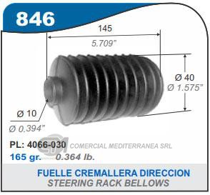 FUELLE DE TRANSMISION CAPEMI PEUGEOT 404/504 FUELLE CREMALLERA DIRECCION MECANICA