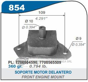 SOPORTE DE MOTOR CAPEMI RENAULT 12 SOPORTE DE MOTOR DELANTERO