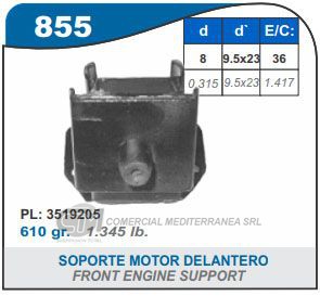 SOPORTE DE MOTOR CAPEMI VW 1500/1800 82/91 / DODGE 1500/1800 70/91 SOPORTE DELANTERO