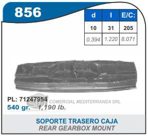 SOPORTE DE CAJA CAPEMI VW 1500/1800 82/91 / DODGE 1500/1800 70/91 SOPORTE TRASERO D